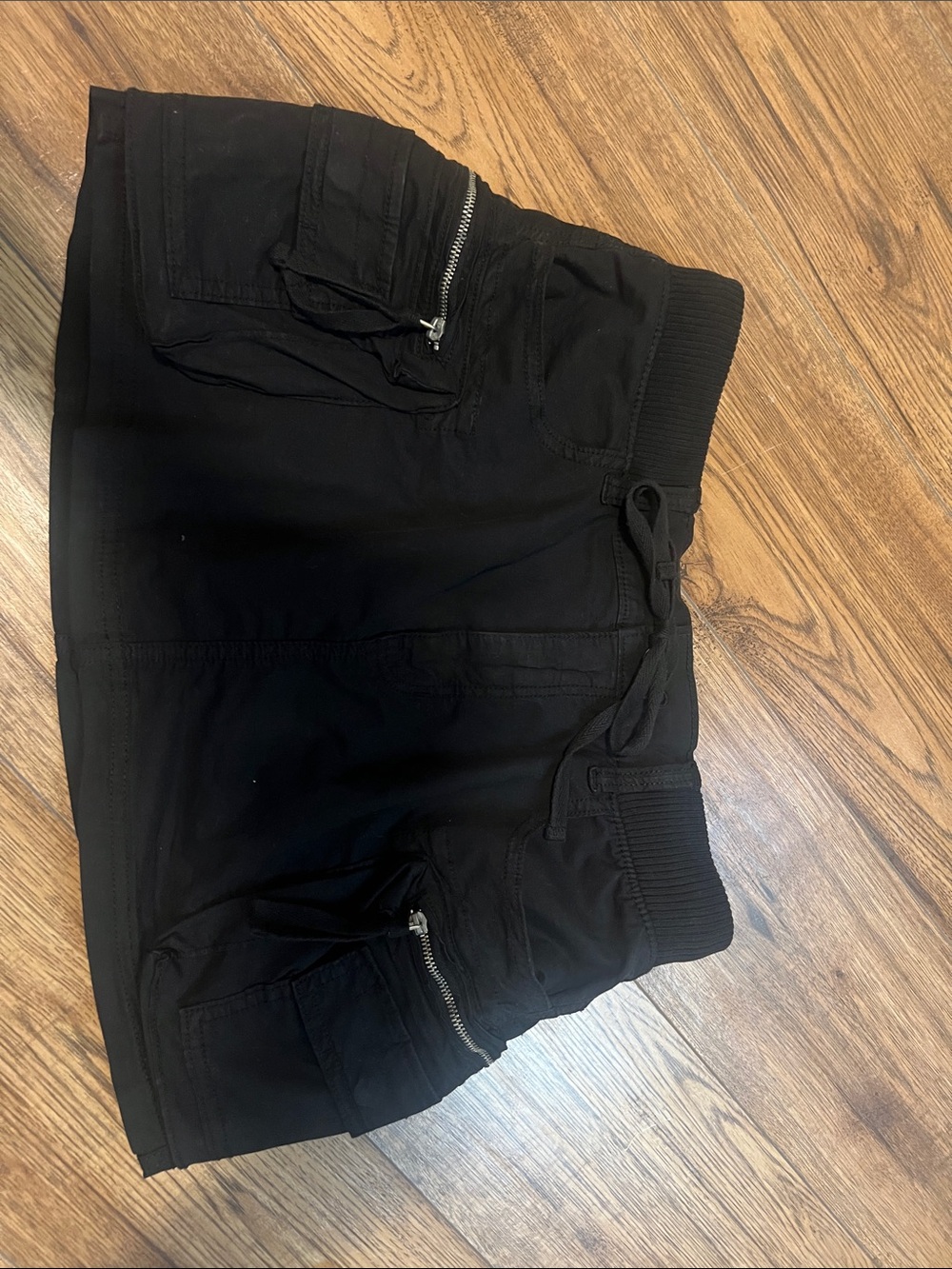 Black Cargo Pocket Mini Skort